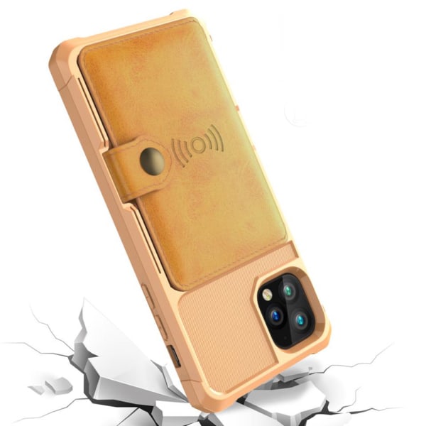 iPhone 11 Pro - Exklusivt Smidigt Skal med Kortfack Roséguld
