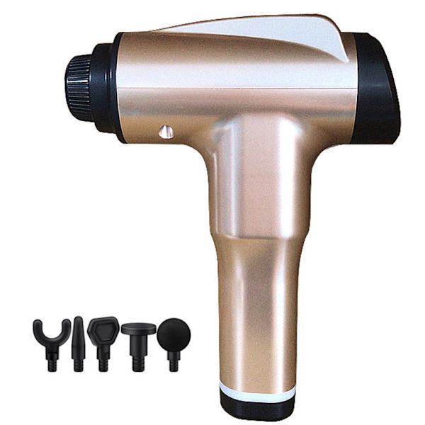 Massage Pistol / Massage Gun Muskelstimulans Massage (5 Huvuden) Guld