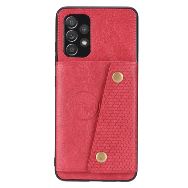 Samsung Galaxy A23 5G - Tyylikäs sileäkantinen korttikotelo Röd