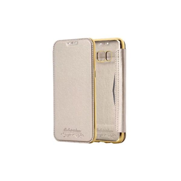 Stilfuldt etui med kortplads til Samsung Galaxy S8 Plus Guld