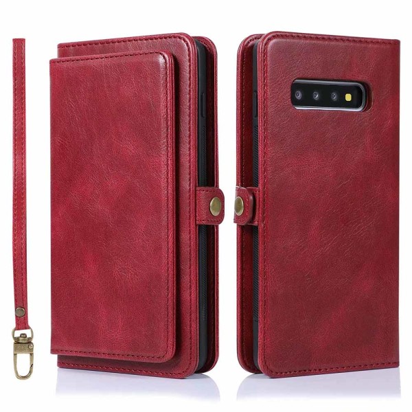 Samsung Galaxy S10 Plus - Smart Effective Wallet Cover Mörkblå