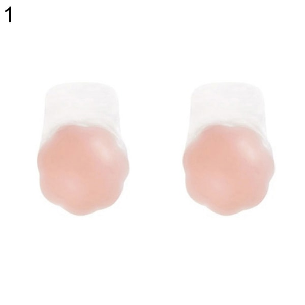 2-Pack Bekväm Självhäftande Silikon Nipple Cover Blomma 6.5CM