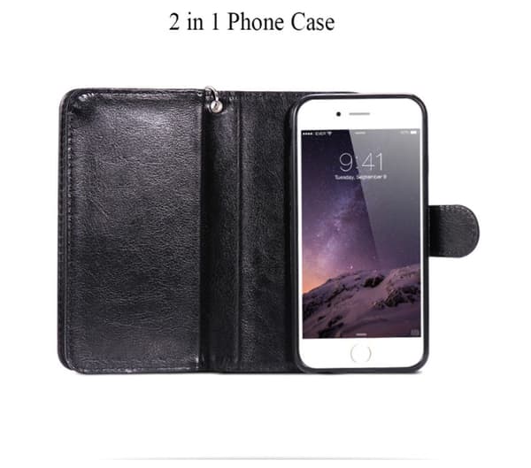 Elegant Praktiskt 9-korts Plånboksfodral för iPhone 7 PLUS Rosa