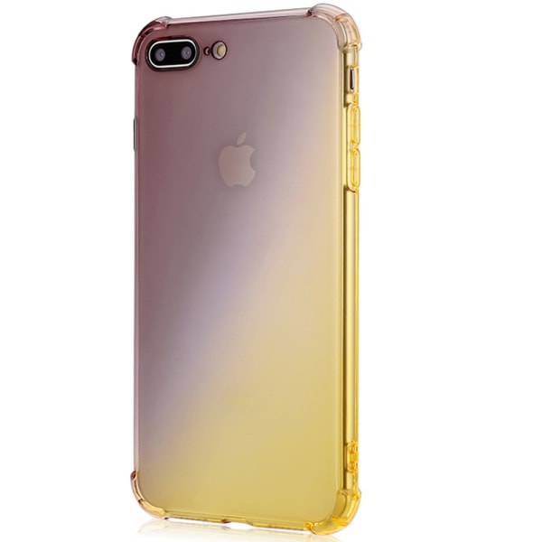 Kraftfullt Silikonskal - iPhone 8 Plus Svart/Guld