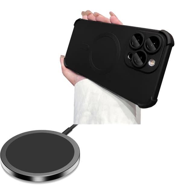 iPhone 12 Pro Max - Silikonskal med Magnetiskt Stötskydd Mynta