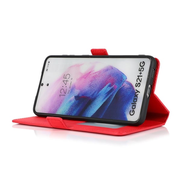 Samsung Galaxy S21 Plus - Effektivt stilfuldt pungcover Röd