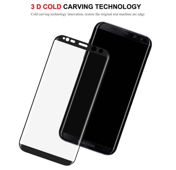 Samsung Galaxy S8 (2-PACK) HeliGuard EXXO-näytönsuoja kehyksellä Silver/Grå