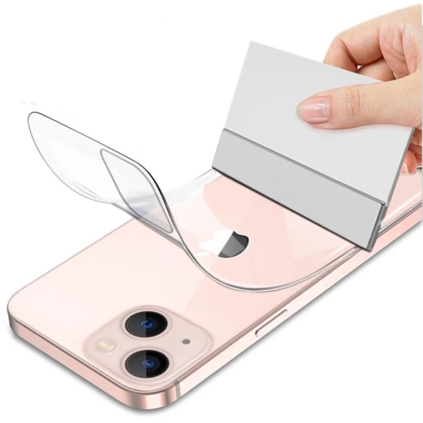 2-PACK iPhone 13 Baksida Hydrogel Skärmskydd 0,3mm Transparent