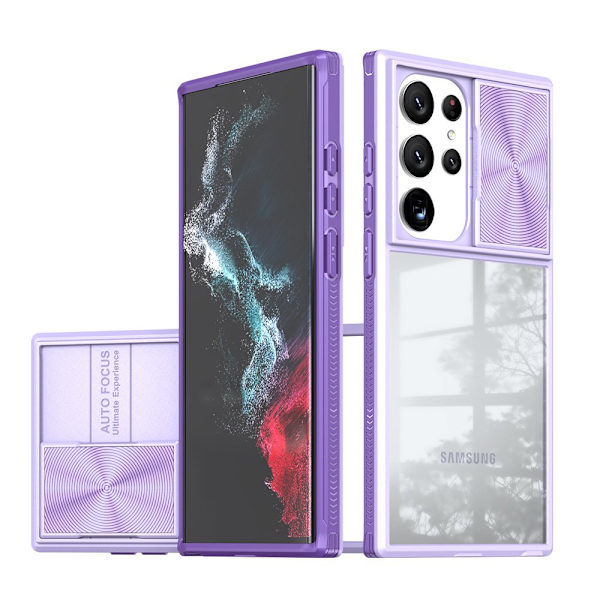 Samsung Galaxy S23 Ultra - Kraftfuldt Etui med Kamerabeskyttelse Rosa/Grön