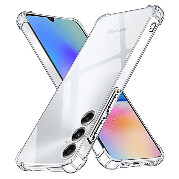 Samsung Galaxy A24 4G - Stilrent Skyddande Silikon Skal Blå/Rosa