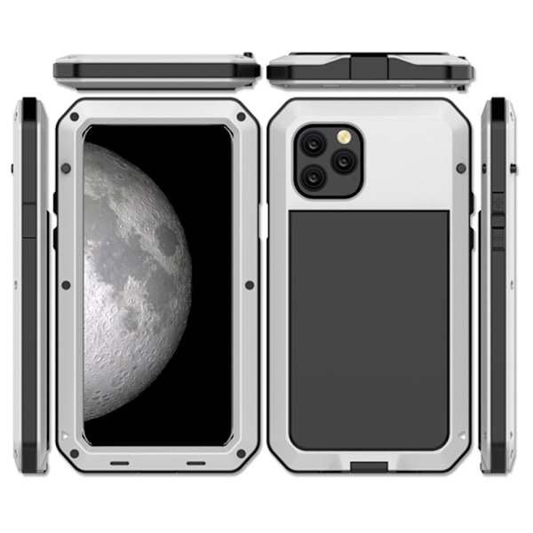 Huolellisesti suunniteltu EXXO HEAVY DUTY -kuori - iPhone 11 Silver