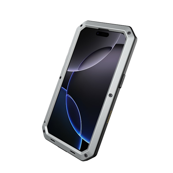 iPhone 16 Pro - Skyddande HEAVY DUTY Aluminium Skal Svart