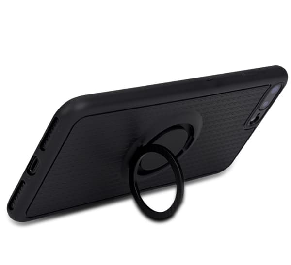 iPhone 6/6S+ - Carbon Silikonskal med Ringhållare FLOVEME Blå Blå