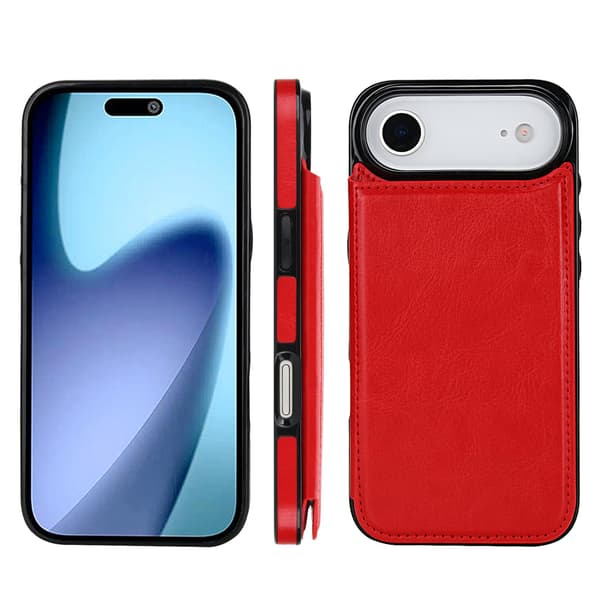 iPhone 17 Air Plånboksskal  NKOBEE Design med Klass Vit