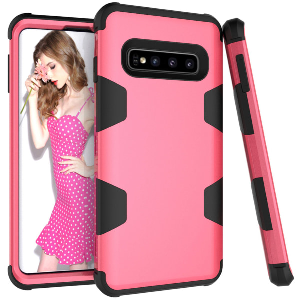 Samsung Galaxy S10 - Praktiskt Skyddande Skal RUGGED ROBOT Grå/Orange