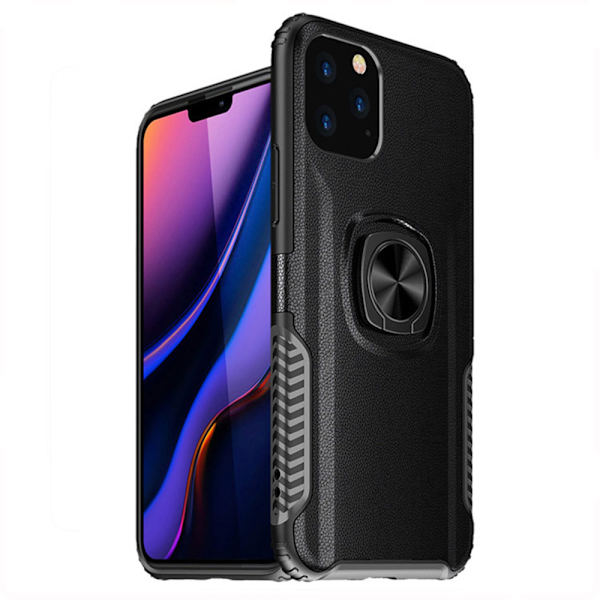 iPhone 11 Pro Max - Robust Skal med Ringhållare Guld Guld