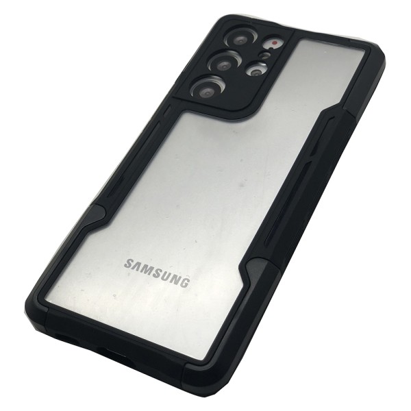 Samsung Galaxy S21 Ultra - Stilsäkert Skyddande Skal Svart