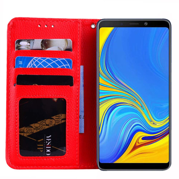Samsung Galaxy A9 2018 – käytännöllinen lompakkokotelo (NKOBEE) Svart