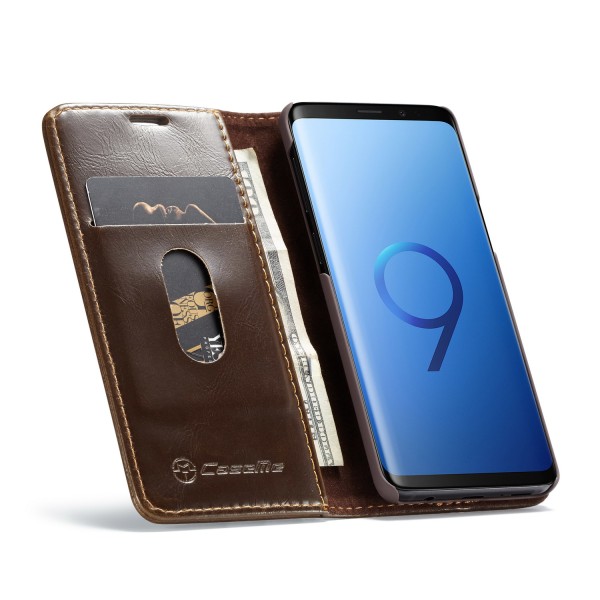 CASEME Tyylikäs lompakkokotelo Samsung Galaxy S9:lle Vit