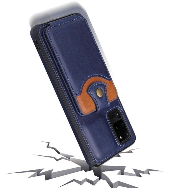 Praktisk cover med kortrum - Samsung Galaxy S20 Ultra Mörkblå