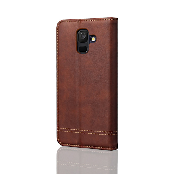 LEMANS suosittu lompakkokotelo Samsung Galaxy A6 Plus -puhelimeen Svart