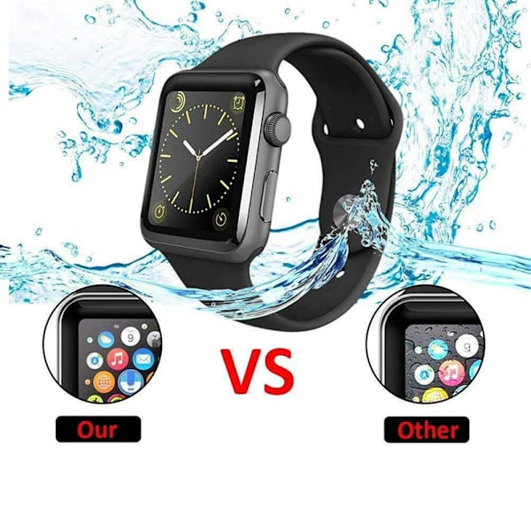 Mjukt Sk�rmskydd PET + PMMA Apple Watch S1/S2/S3 38/42mm Svart 38mm