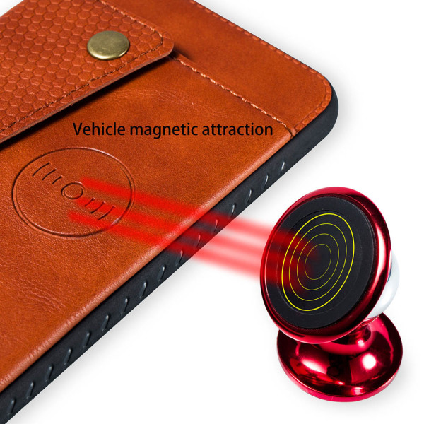 iPhone 11 Pro - Effektfullt Skal med Kortfack Röd Röd