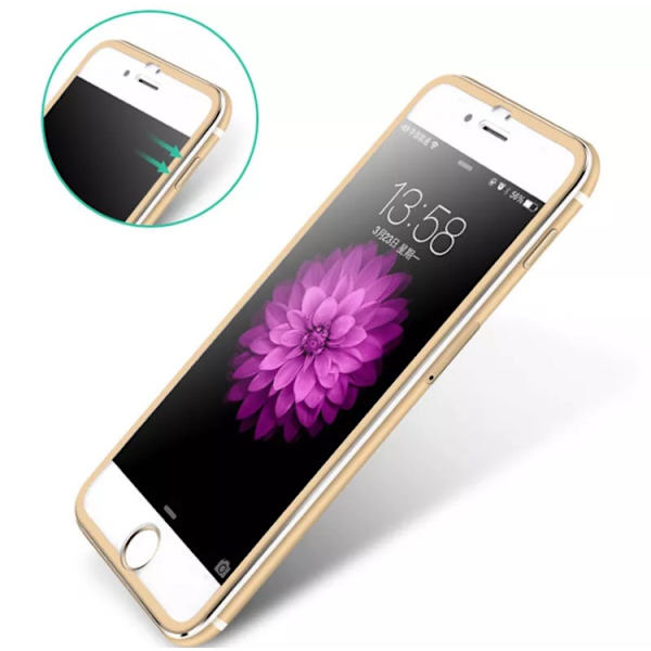 Original-Skydd från Pilking (3-PACK) Aluminiumram iPhone 6/6S Svart