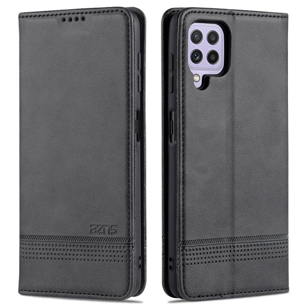 Samsung Galaxy A22 4G - Tankevækkende AZNS Wallet Case Mörkbrun