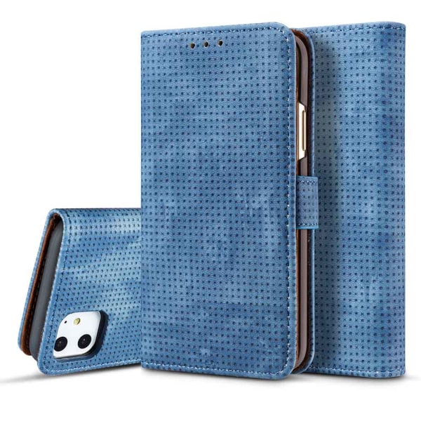 Profesjonelt retro lommebokdeksel - iPhone 11 Pro Max Blå