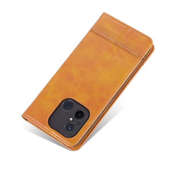 Lyxigt läderfodral för Redmi 12C Svart