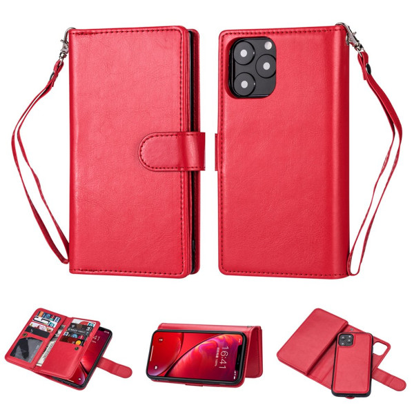 iPhone 12 Pro Max - Rummeligt og fleksibelt 9-korts pungetui Röd