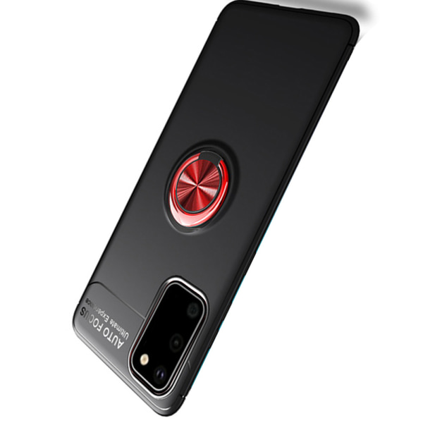 Praktiskt Skyddsskal med Ringhållare - Samsung Galaxy S20 Svart Svart
