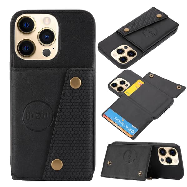 Retro Design Kortfacksskal kompatibel med iPhone 16 Pro Röd