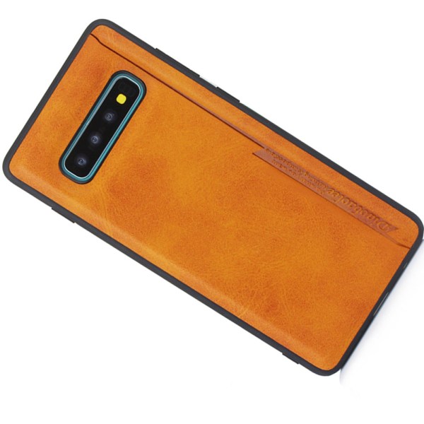 Samsung Galaxy S10 Plus - Stilfuldt cover i PU-læder (DIAOBAOLEE) Ljusbrun
