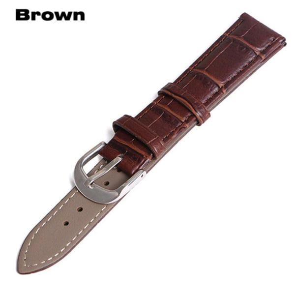 Bekvämt Klockarmband (Vintage-Design) i PU-Läder Brun 12mm