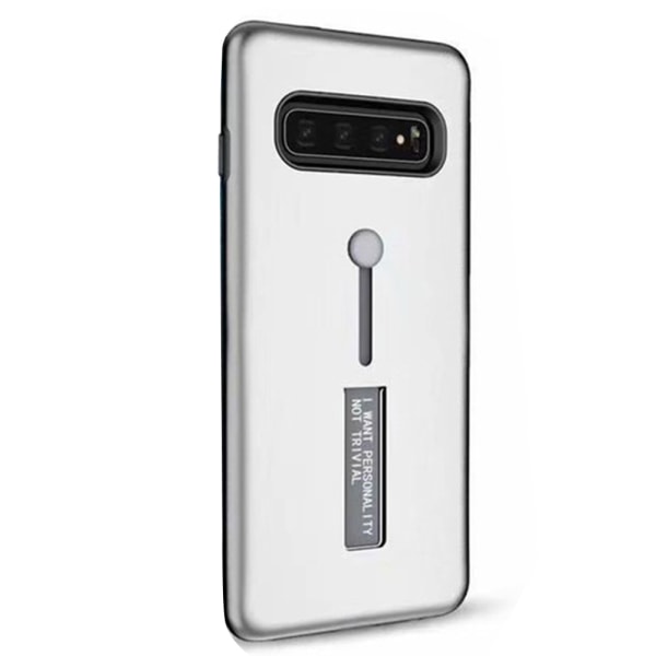 Samsung Galaxy S10 Plus - Smart Skal med Silikonring Röd