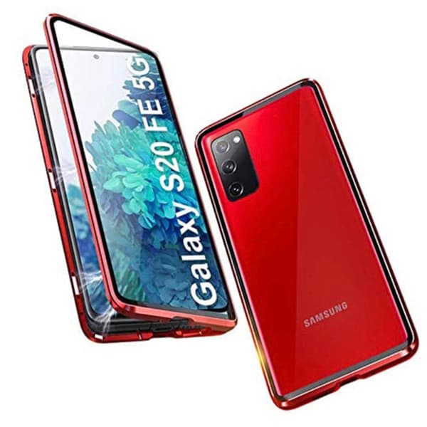 Samsung Galaxy S20 FE - Stilsikkert Dobbelt Magnetisk Deksel Svart
