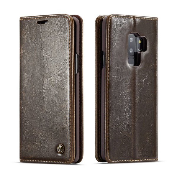 Elegant deksel med lommebok til Samsung Galaxy S9 Vit