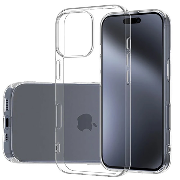 iPhone 16 Pro Max - Elegant och Tunt Silikonskal för Maximal Skydd Genomskinlig