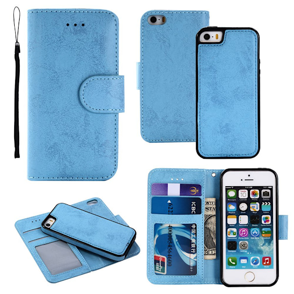 iPhone 6/6S - Silk-Touch etui med pung og skal Brun