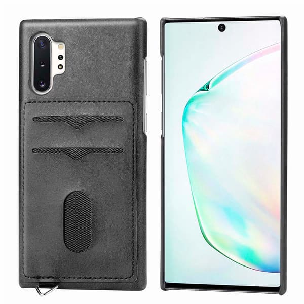 Samsung Galaxy Note10+ - Professionellt Skal med Kortfack LEMAN Grå Grå