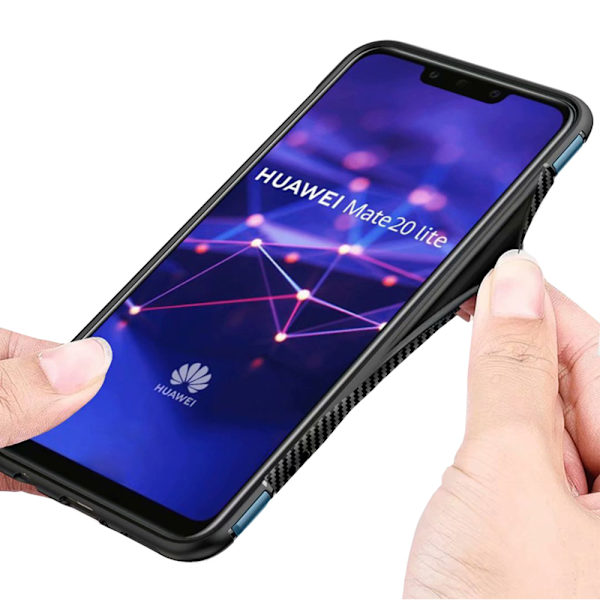 Stilsäkert Hybridskal med ringhållare för Huawei Mate 20 Lite Blå Blå