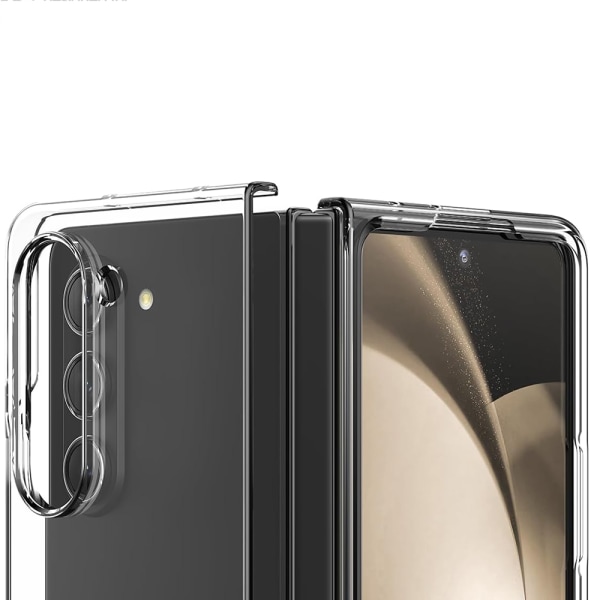 Pehmeä silikoni TPU/PC-matkapuhelinkotelo Samsung Galaxy Z Fold 5:lle Transparent