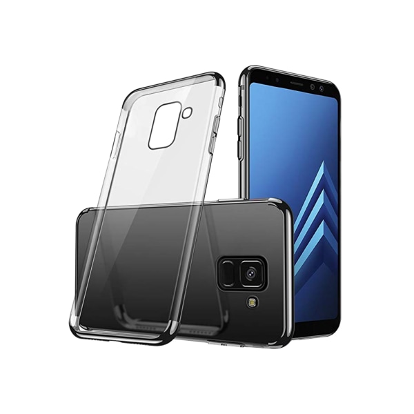 Tyylikäs iskuja vaimentava silikonikotelo Samsung Galaxy A8 2018:lle Roséguld