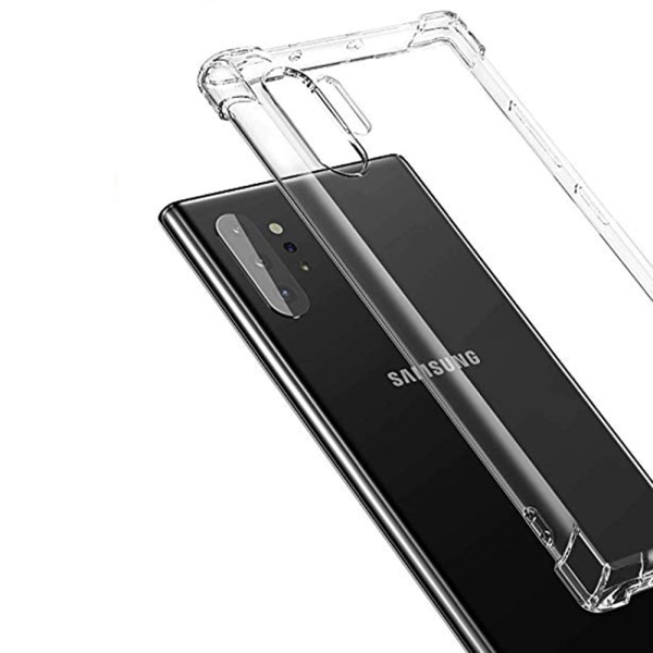 Samsung Galaxy Note10 Plus - Stilig deksel med tykke hjørner Transparent/Genomskinlig