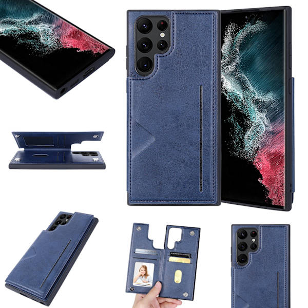 Elegant HANMAN Skal - Samsung Galaxy S23 Ultra Mörkblå