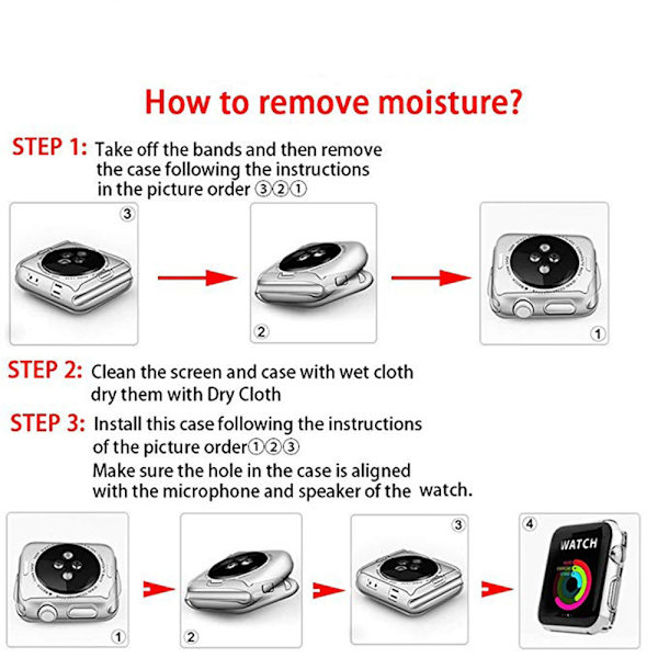 Apple Watch Series 4 44mm - Professionellt TPU Skal Transparent/Genomskinlig