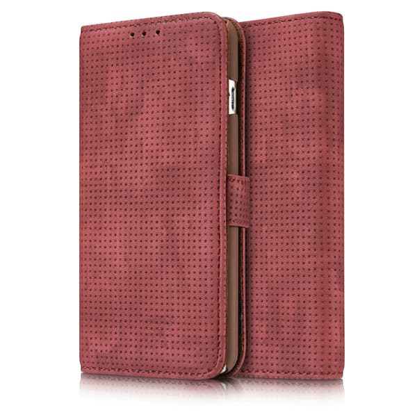 iPhone 6/6S Plus - Klassiskt Fodral i Retro-look (PU-Läder) Blå