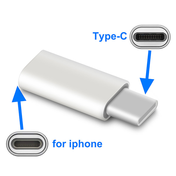 Adapter iPhone till USB-C USB 3.0 (PLUG AND PLAY) Svart